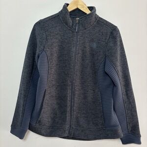The North Face women's Med Indi full-zip rib knit jacket Navy Blue Gorpcore Hike